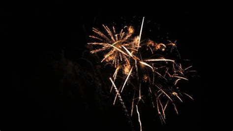 Slow Motion Fireworks Show Red Fire Stock Footage Video (100% Royalty-free) 1021577974 ...