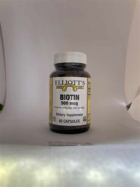 ELLIOTT'S BIOTIN 500MCG - Elliotts Vitamins