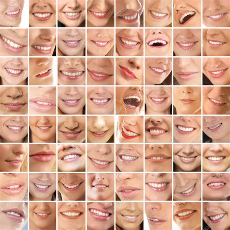 Collage, made of many different smiles — Stock Photo © shmeljov #14999041