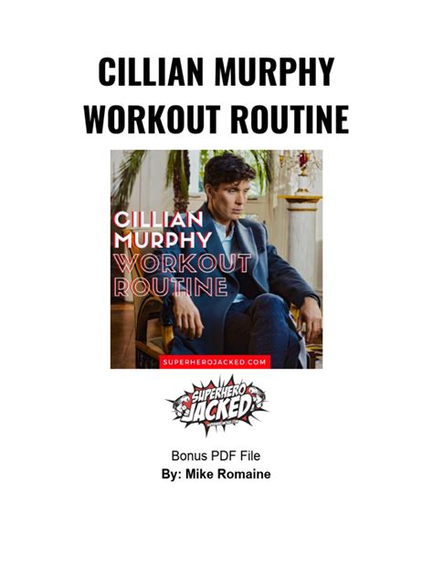 Cillian Murphy Workout PDF | PDF | Physical Exercise | Physical Fitness