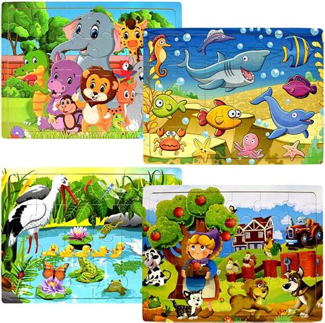 Amazon.com: Wooden Puzzles for Kids Ages 3-5 2-4, Puzzle for Toddlers ...