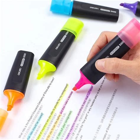 Highlighters Markers Assorted Colors Bulk Fluorescent Highlighter Marker Pens Pack of 6 Color ...