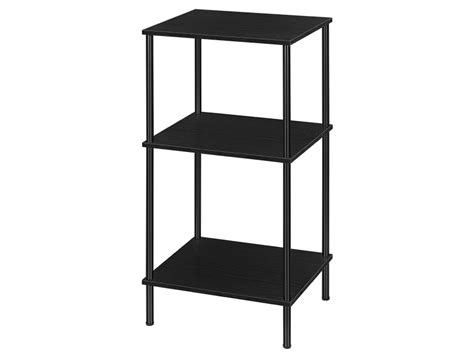 Amazon.com: ETELI Tall Side Table with Storage 3 Tier Black End Table ...
