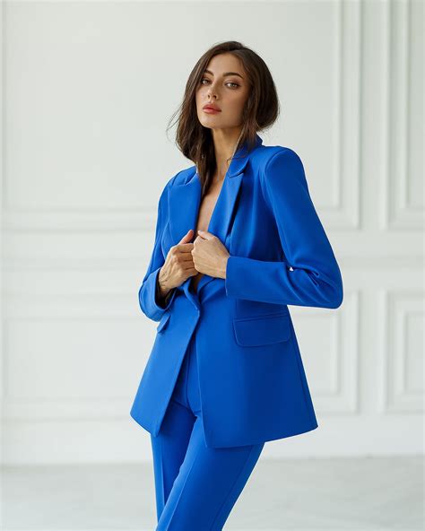 Blue Single-Breasted Suit 2-Piece – ELAGIA