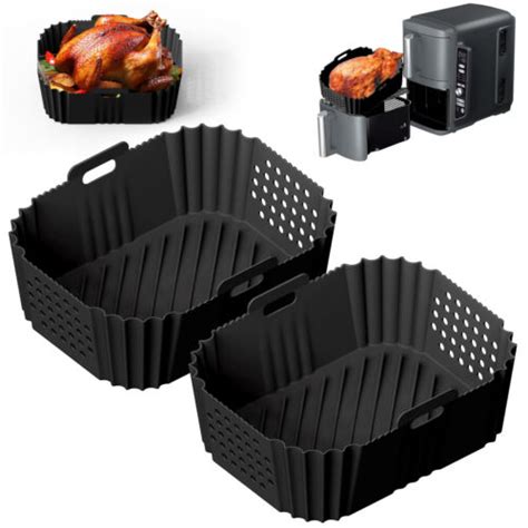 1/2Pcs Air Fryer Silicone Liners Ninja SL400UK Double Stack Vertical XL 9.5L UK | eBay