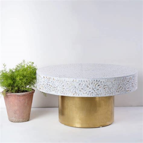 Mother of Pearl Coffee Table - Chisel and Log