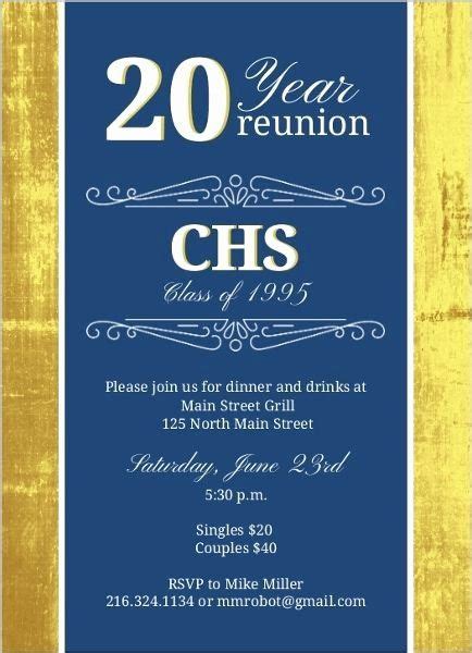 Class Reunion Invitation Template Free Fresh Best 25 Class Reunion Invitations Ideas On ...