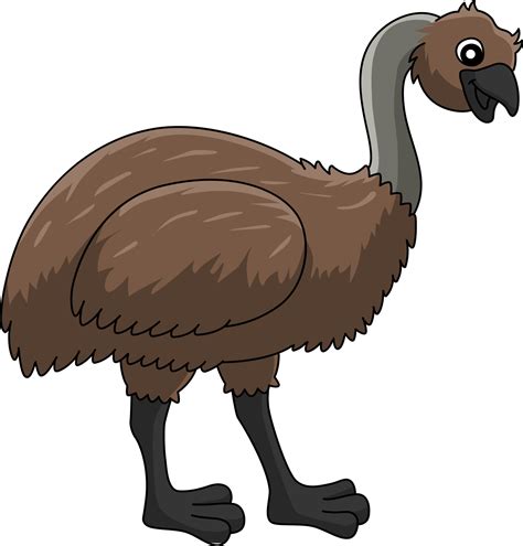 Emu Animal Cartoon Colored Clipart Illustration 7528040 Vector Art at ...