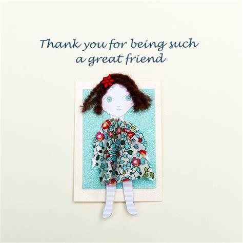 Thank You Friend Card By Dribblebuster