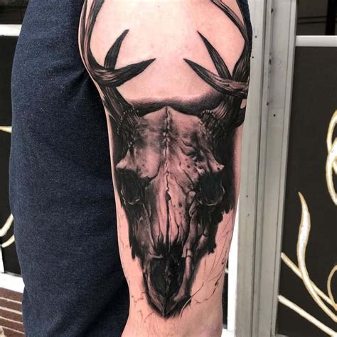 Deer Skull Tattoo Ideas Blending Nature and Strength