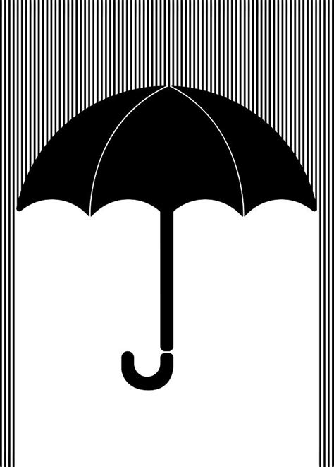 Umbrella Logo Rain Poster boy Painting by White Palmer - Pixels