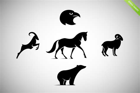 8 Animal Logos Set + Cool Bonuses ~ Logo Templates on Creative Market