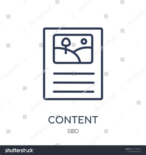 Content Icon Content Linear Symbol Design Stock Vector (Royalty Free) 1214494213 | Shutterstock