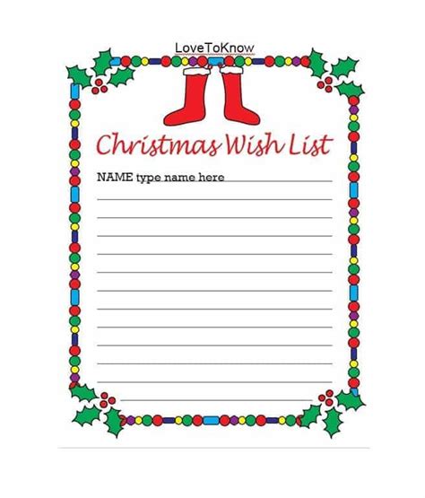 Christmas Wish List Templates | 14+ Free Printable Word, Excel & PDF