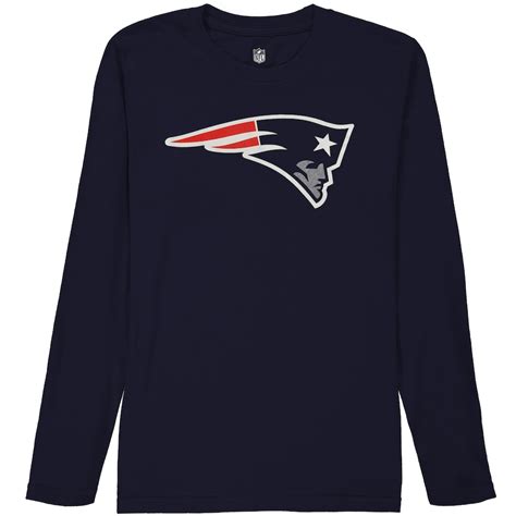 New England Patriots Youth Team Logo Long Sleeve T-Shirt - Navy Blue