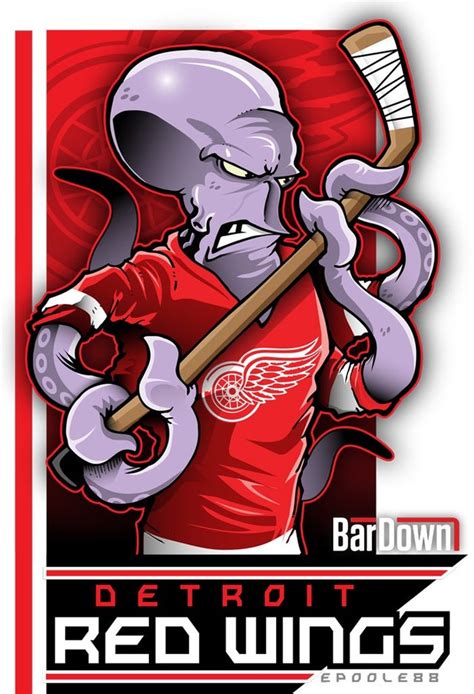 Awesome Red Wings mascot art by BarDown : DetroitRedWings