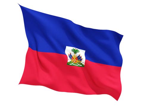 Fluttering flag. Illustration of flag of Haiti