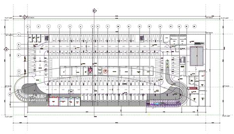 Basement Parking Lot Plan AutoCAD Drawing - Cadbull