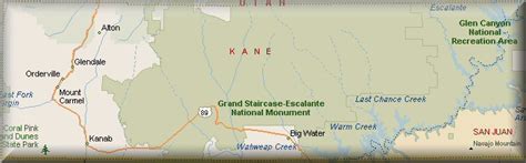 Kane County, Utah Map