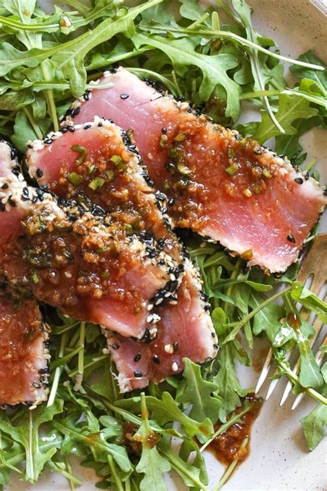 Easy Pan Seared Sesame Tuna Steak Recipe | Deporecipe.co