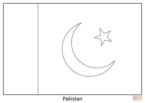 Flag of Pakistan coloring page | Free Printable Coloring Pages