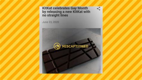 Did Kit Kat Make 'No Straight Lines' Bar for Pride Month? | Snopes.com