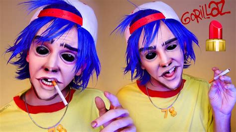 GORILLAZ - 2D Makeup Tutorial | DanielzROTFL - YouTube