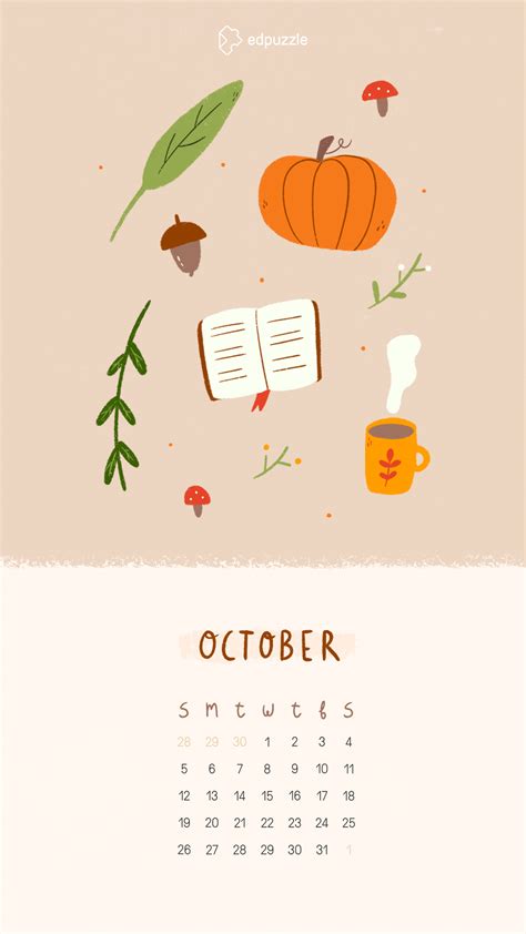 October Calendar Wallpaper | Edpuzzle Blog