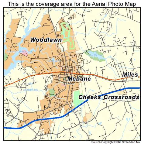 Aerial Photography Map of Mebane, NC North Carolina