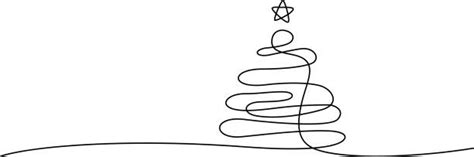 Christmas Tree Line Drawing Illustrations, Royalty-Free Vector Graphics & Clip Art - iStock