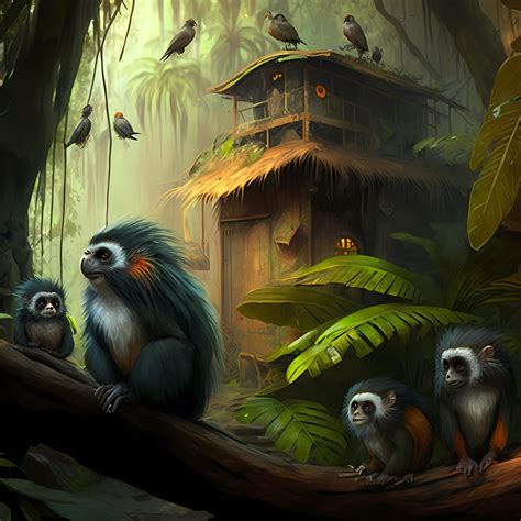 Marmoset Monkey Habitats. 21753943 Stock Photo at Vecteezy