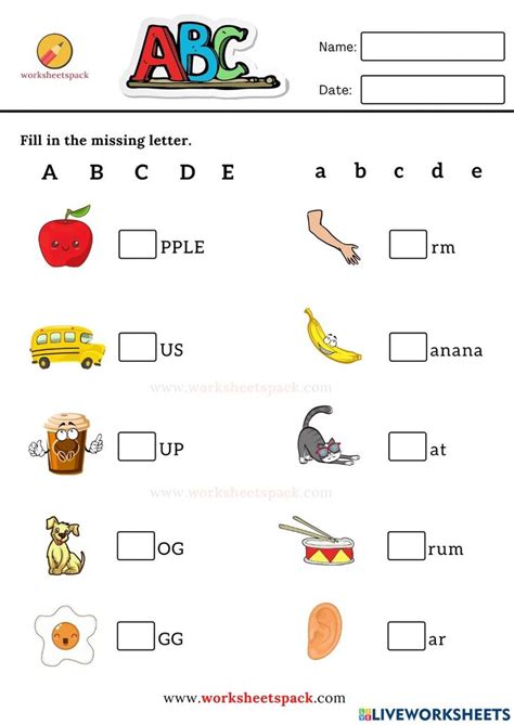 The alphabet online worksheet for Kindergarten. You can do… | Alphabet ...