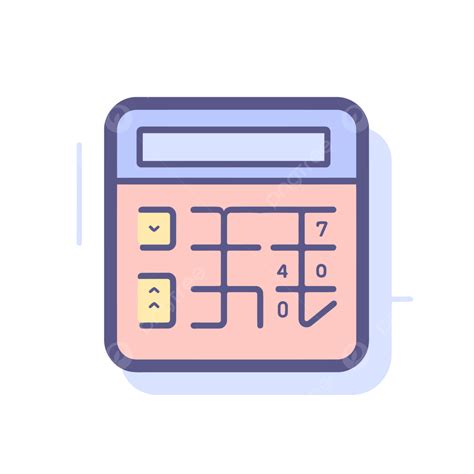 Cartoon Calculator Vector Icon, Calculating, Lineal Icon, Flat Icon PNG and Vector with ...