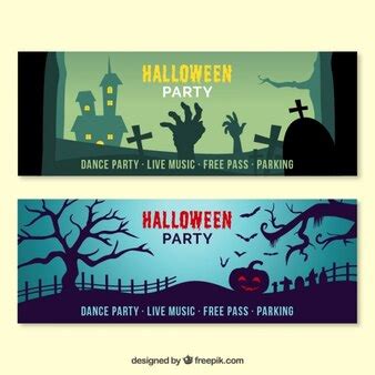 Free Vector | Halloween party banners