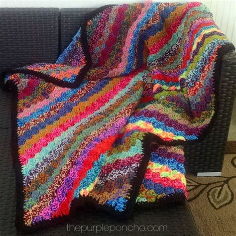 Crochet Corner-to-Corner Scrap Yarn Blanket – Free Pattern – The Purple ...