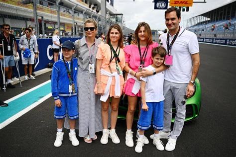 Roger Federer Wife Mirka Federer And Their Four Kids