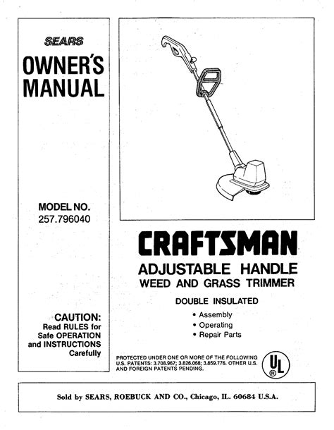 Craftsman Ws2200 Trimmer Manual