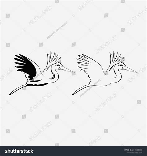 Silhouette Flying Great Blue Heron Graphic Stock Vector (Royalty Free) 2146318633 | Shutterstock