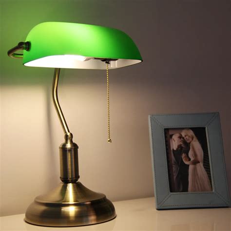 Modern home study room green vintage classic table lamp studio table light bedroom light D27 ...