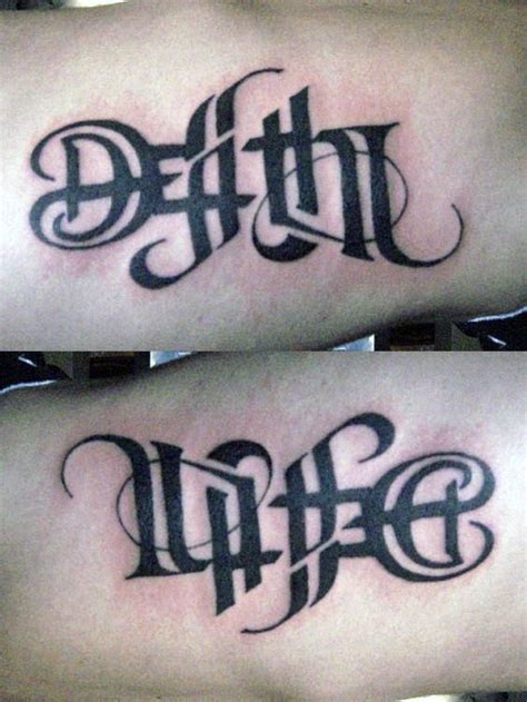 Top 49 Life Death Tattoo Ideas - [2021 Inspiration Guide] | Ambigram ...