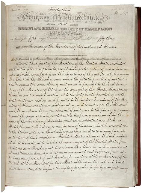 Kansas-Nebraska Act (1854) | National Archives