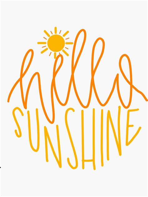 "Hello Sunshine" Sticker by katelamons | Redbubble