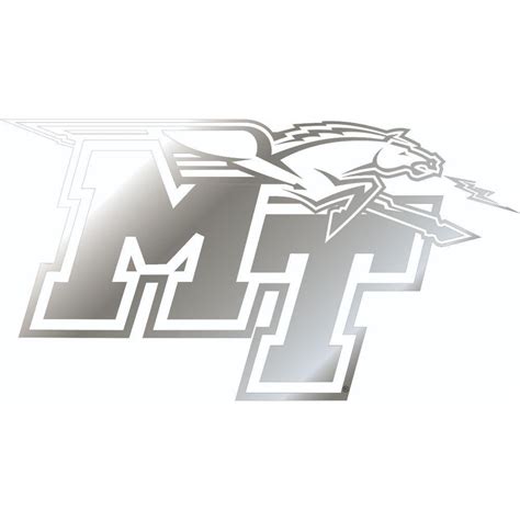 MTSU | MTSU 6" Silver Logo Decal | Alumni Hall