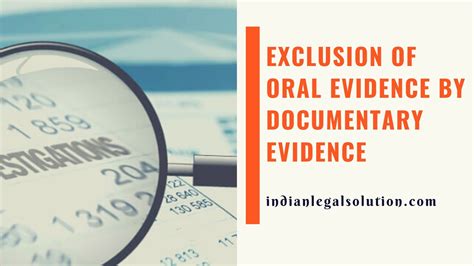 Exclusion of Oral Evidence by Documentary Evidence