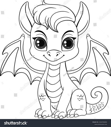 Dragon Coloring Page Royalty-Free Images, Stock Photos & Pictures ...