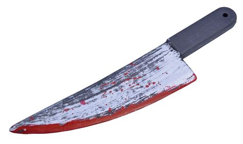 Fake Plastic Knife,Blood Splattered,Halloween Fancy Dress Bloody Prop/Weapon #US