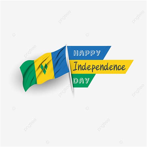 Saint Vincent Vector Design Images, Waving Flag Of Saint Vincent And The Grenadines Independence ...