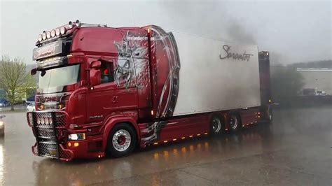 SUPER - Scania R 999 HP V8 Power "SARANTOS" Brutal SOUND -Rain Edition- HD - YouTube