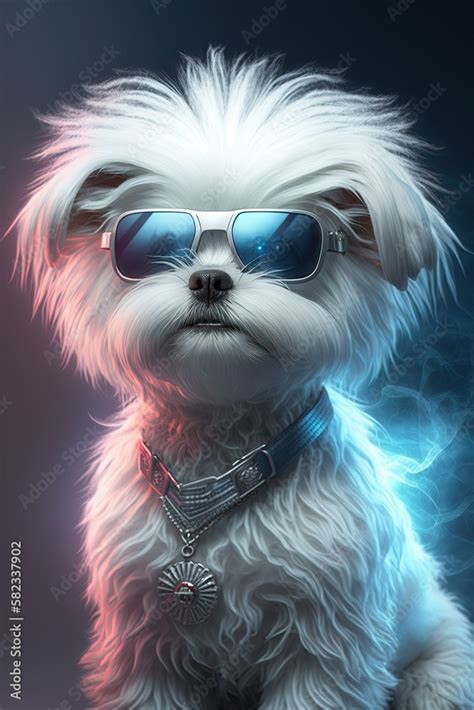 Meet Beautiful Futuristic Designer Art of Maltese dog Canine: A ...