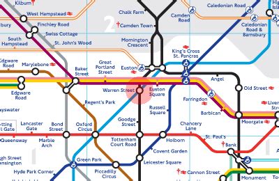 Warren Street station map - London Underground Tube